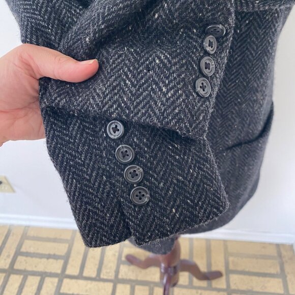 Ralph Lauren Jacket Blazer Wool Herringbone Gray - Picture 4 of 15